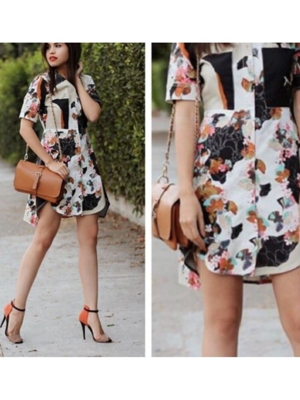 Phillip Lim Target Khaki Floral Shirt Dress
